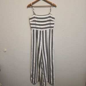 GB Gianni Bini Jumpsuit Striped Crop Wide Leg Spaghetti Straps Women's Small